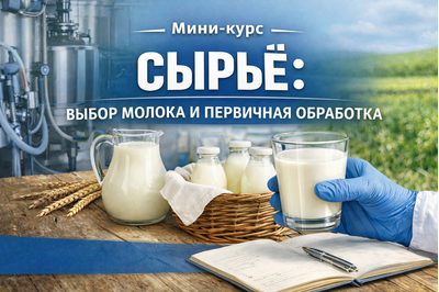 Сырьё: выбор молока и первичная обработка. Мини-курс