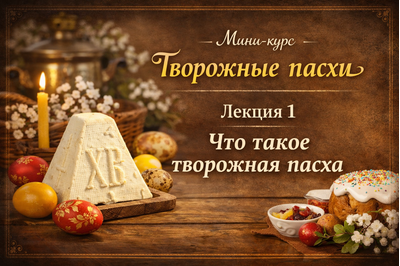 Лекция 1 «Творожные пасхи»